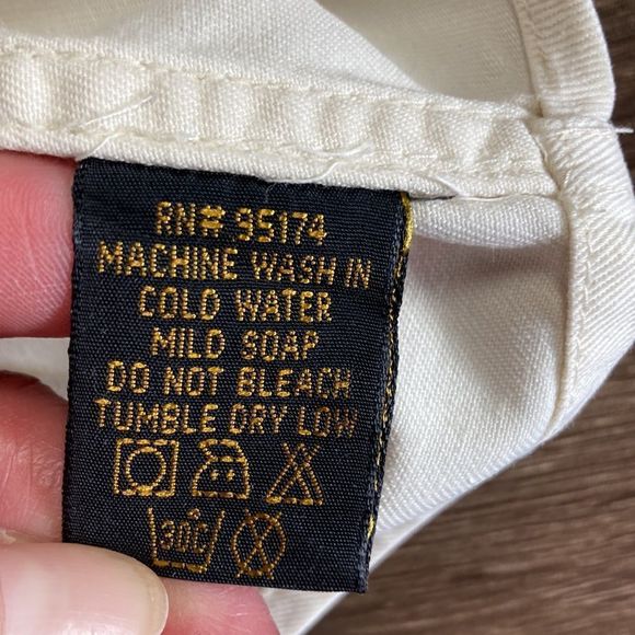 Mens Medium Cream Alexander Julian Colours Button Up Shirt - Picture 9 of 12